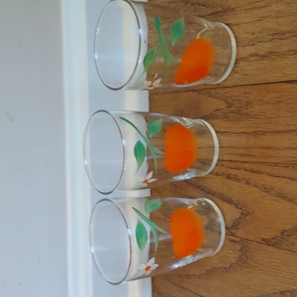 Tropicana Other - Vintage (3) Tropicana Hand Painted Juice Glasses